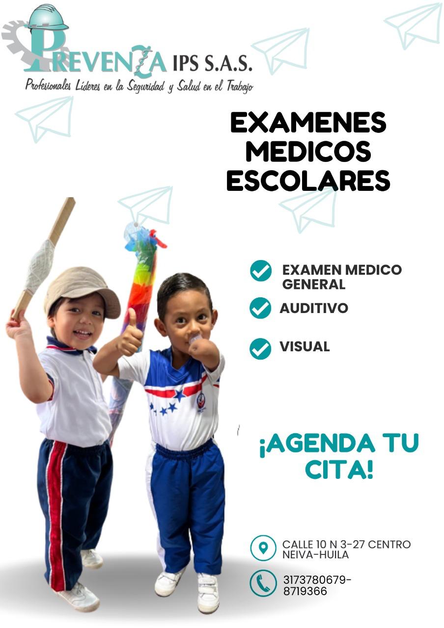 Publicidad de exámenes médicos escolares